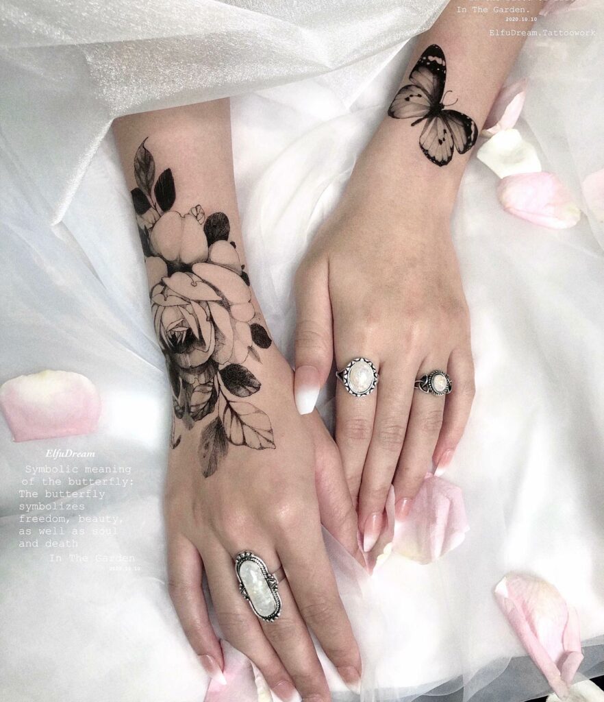 11+ Butterfly And Rose Tattoo Designs That Will Blow Your Mind! 10 Best Butterfly And Rose Tattoo