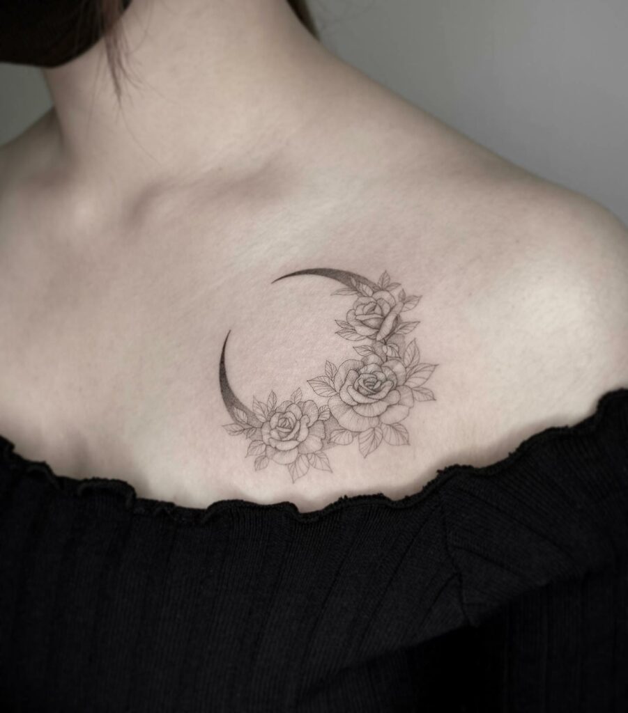 10+ Moon Flower Tattoo Ideas That Will Blow Your Mind! 10 Best Moon Flower Tattoo