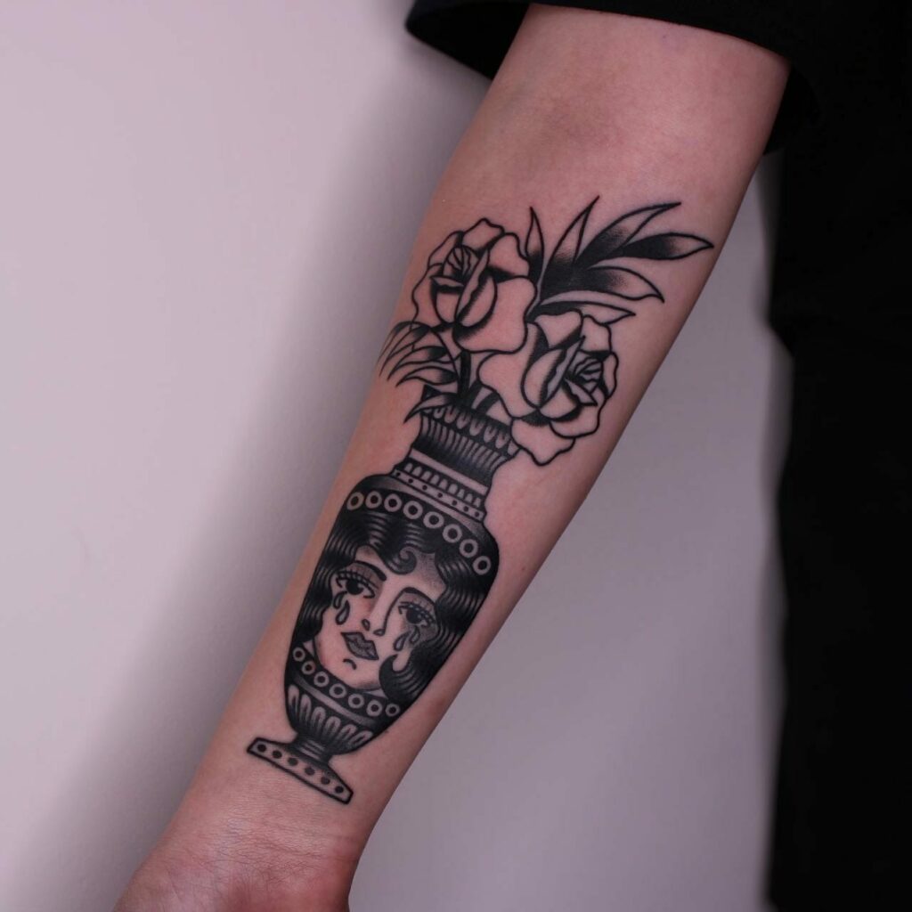 10+ Traditional Lady Head Tattoo That Will Blow Your Mind! 10 Best Traditional Lady Head Tattoo