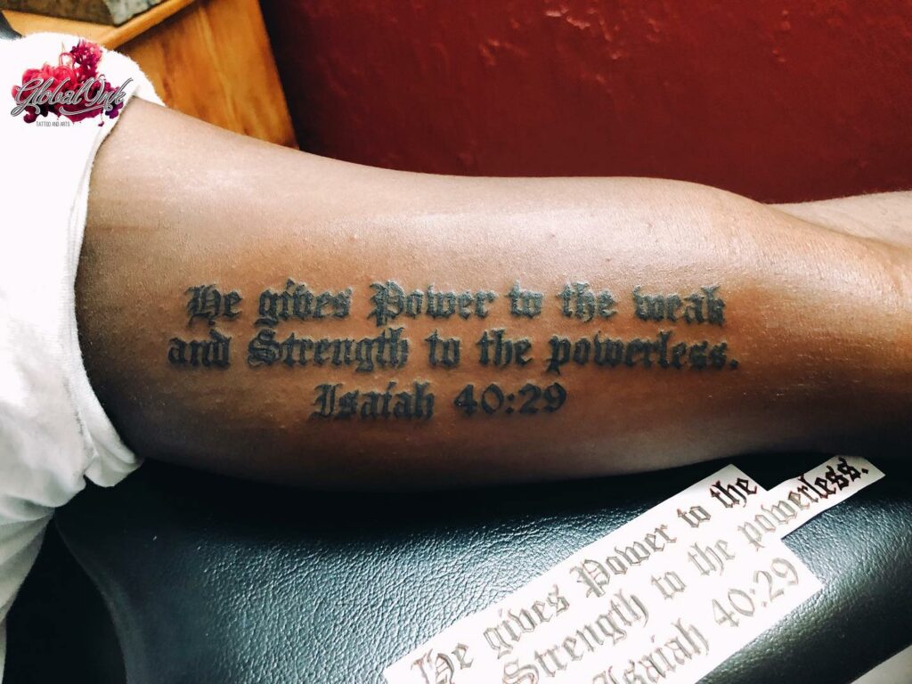 12+ Old English Font Tattoo Ideas To Inspire You! 17 Bible Quotes In Old English Font Tattoo