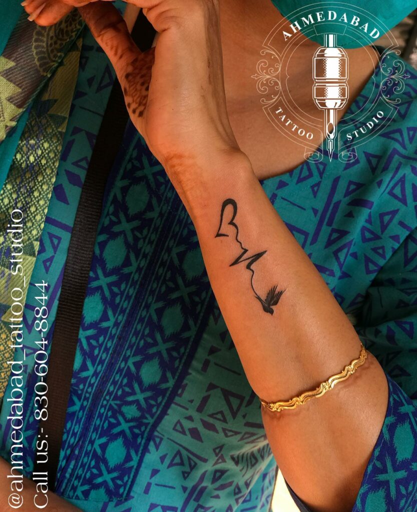 11+ Meaningful Heart Beat Tattoo Ideas That Will Blow Your Mind! 20 Bird And Heartbeat Tattoo Ideas