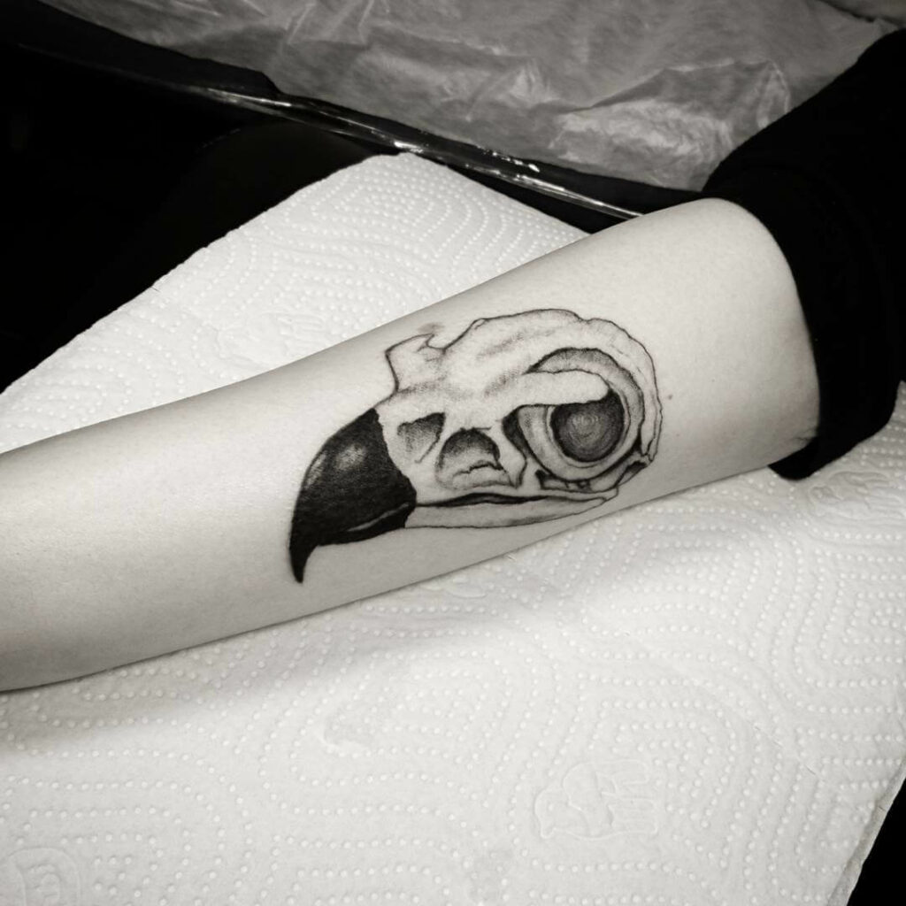 11+ Eagle Skull Tattoo Ideas That Will Blow Your Mind! 15 Black And Grey Eagle Skull Tattoo