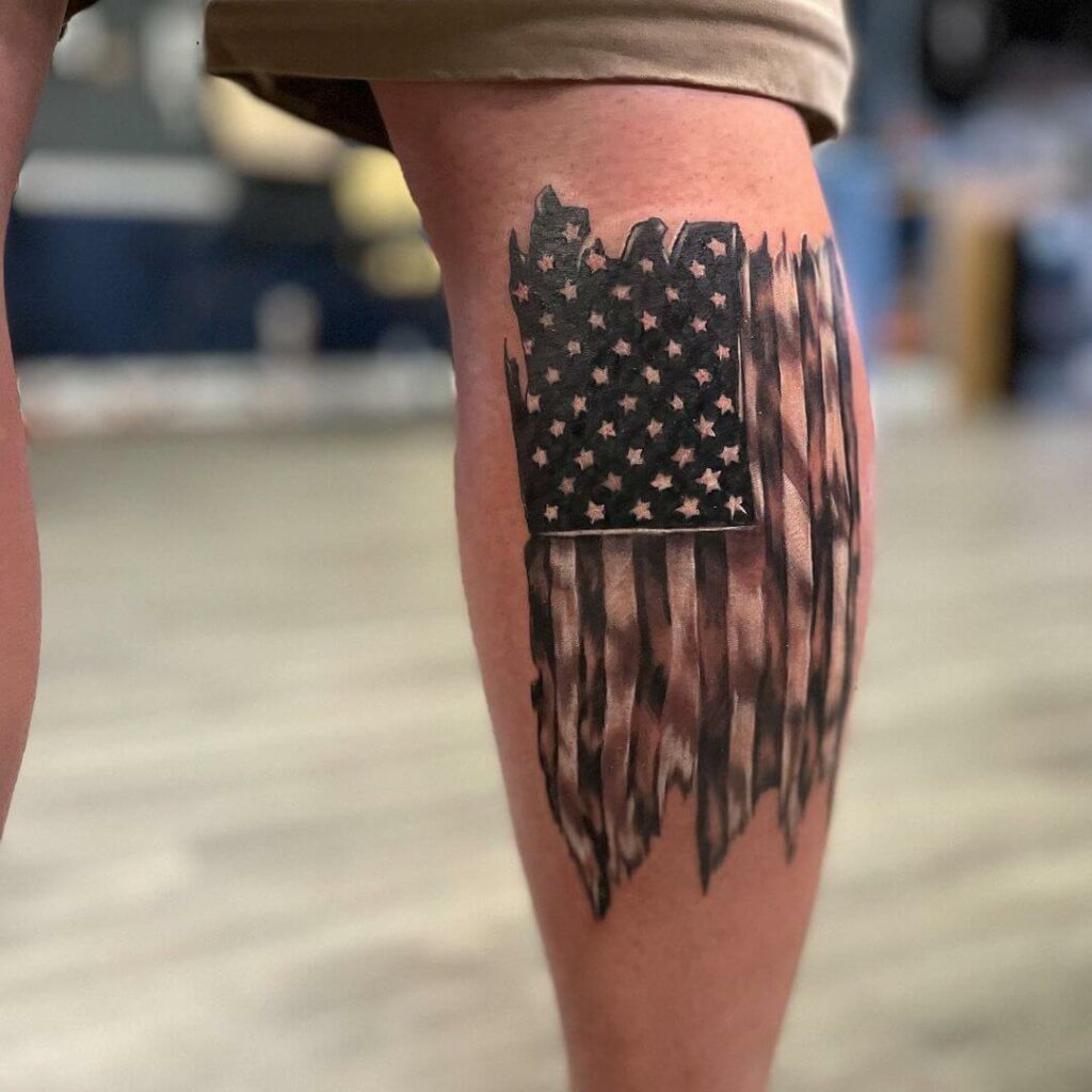 12+ Black American Flag Tattoo Ideas To Inspire You! 16 Black And White American Flag Tattoo