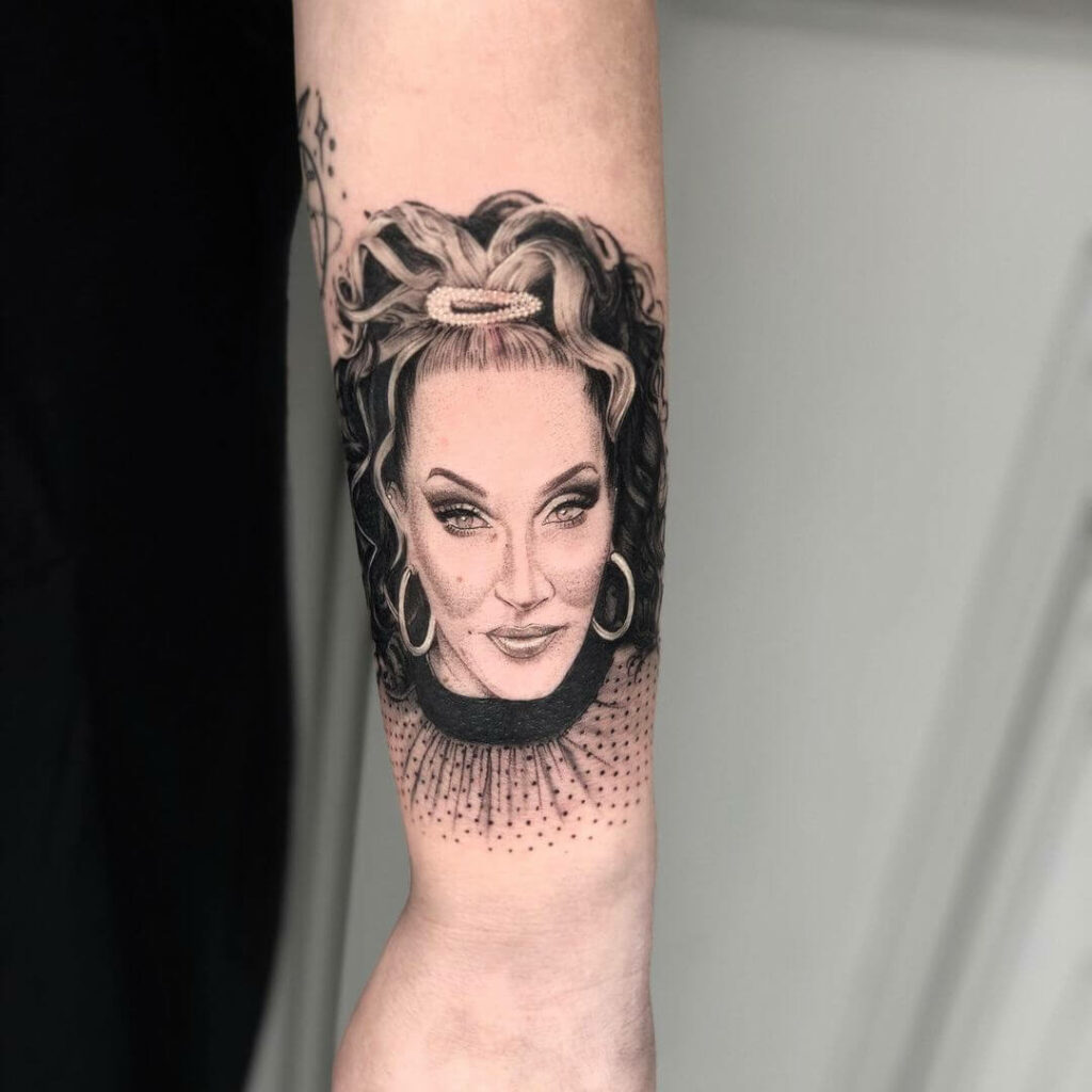 11+ Drag Race Tattoo Ideas That Will Blow Your Mind! 12 Black And White Drag Queens Tattoo