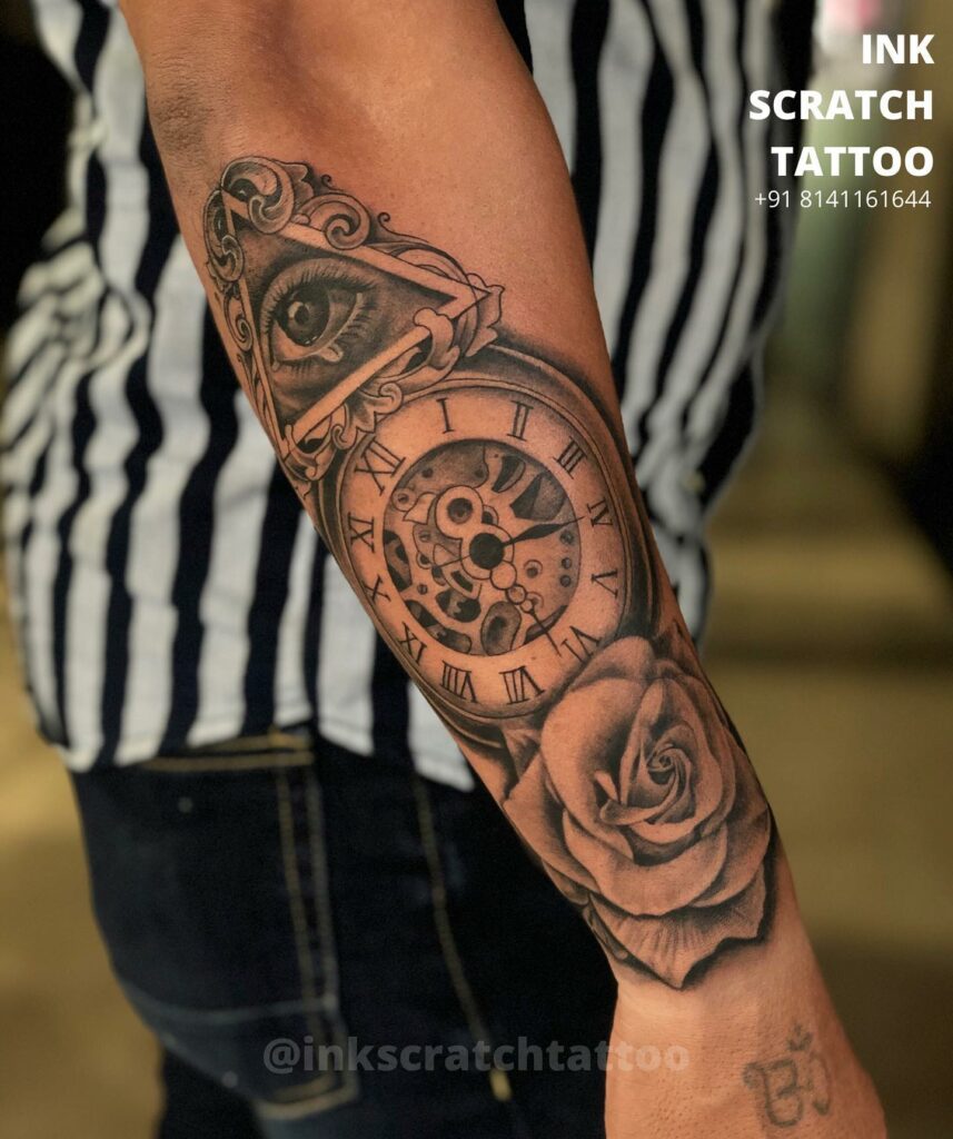 11+ Black And White Rose Tattoo Ideas That Will Blow Your Mind! 12 Black And White Rose Tattoos For Men Sleeves