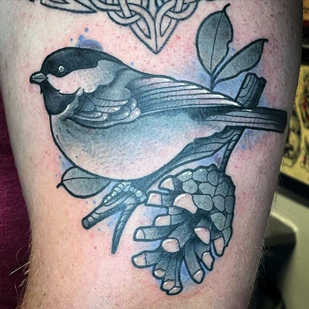 11+ Chickadee Tattoo Ideas That Will Blow your Mind! 14 Black-Capped Chickadee tattoo