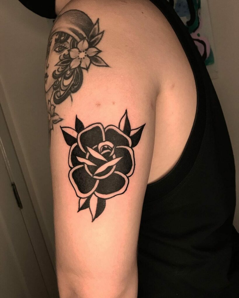 11+ Black Tattoo Ideas You'll Have To See To Believe! 11 Black Coloured Rose Tattoo