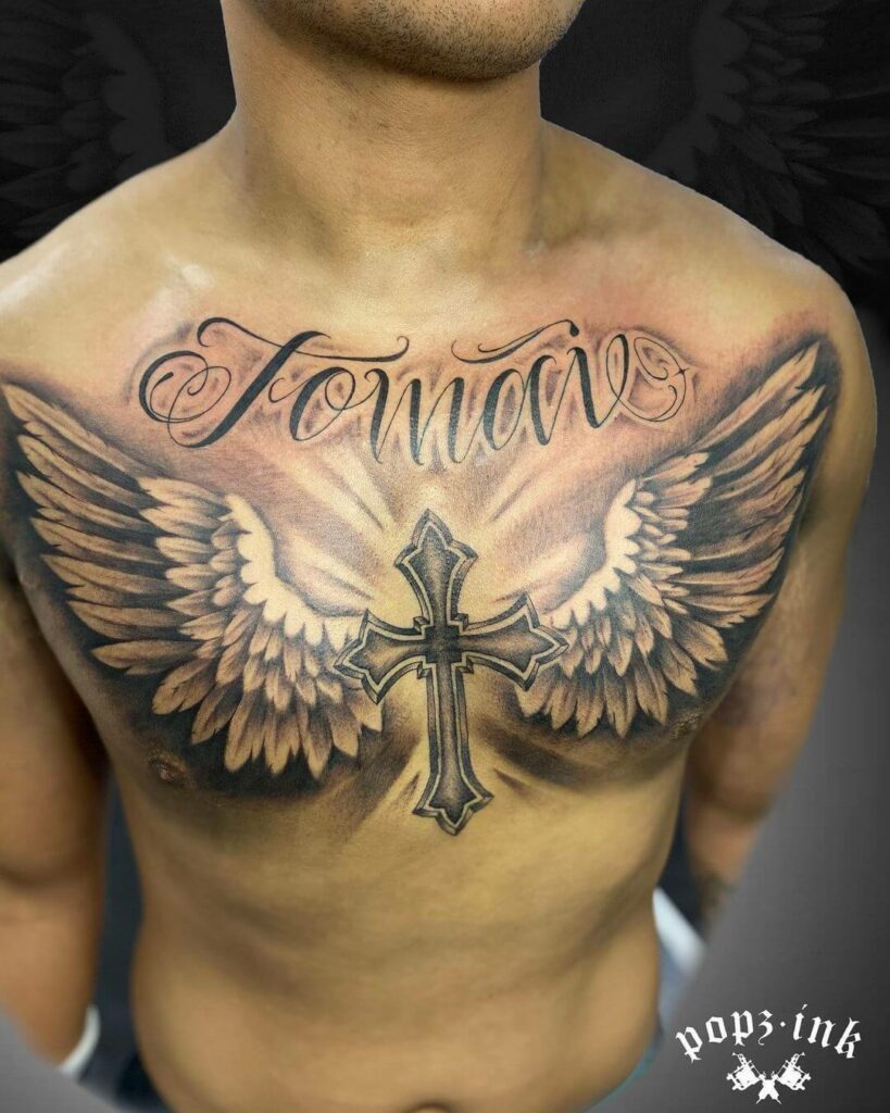 12+ Black Cross Tattoo Ideas To Inspire You! 20 Black Cross Chest Tattoo