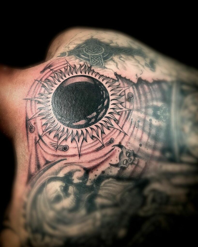 10+ Black Hole Tattoo Ideas You'll Have To See To Believe! 16 Black Hole Sun Tattoo