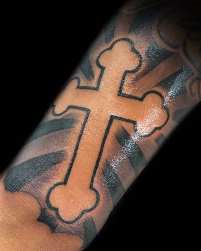 10+ Wrist Cross Tattoo Ideas That Will Blow Your Mind! 13 Black Ink Cross Tattoo