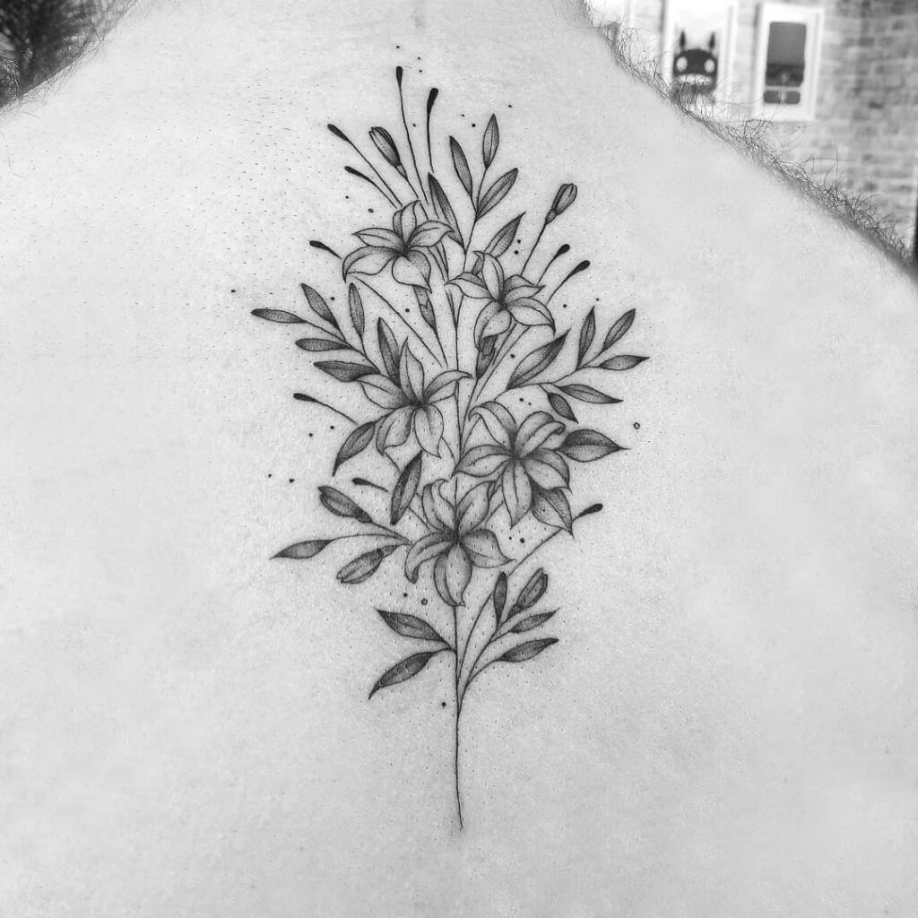 12+ Jasmine Tattoo Ideas That Will Blow Your Mind! 14 Black Ink Jasmine Tattoo