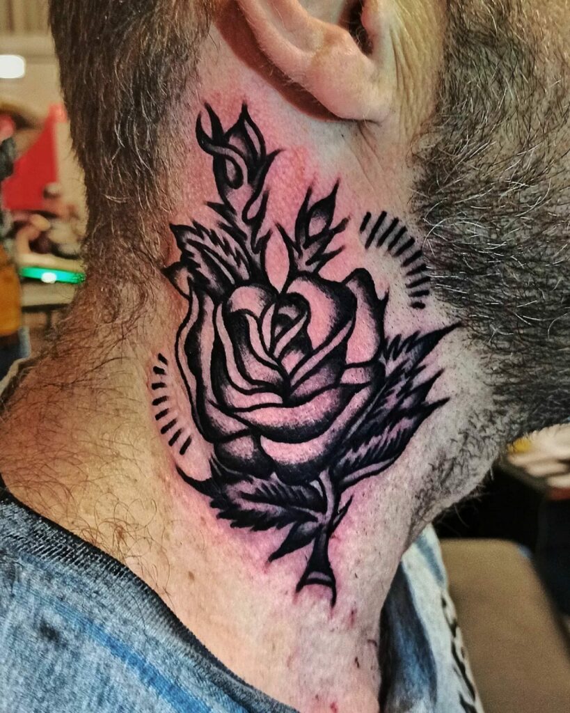 10+ Small Simple Rose Tattoo Ideas That Will Blow Your Mind! 18 Black Ink Rose Tattoos On Men
