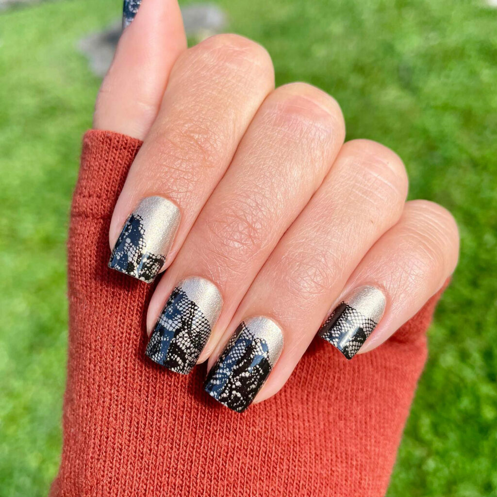 Discover 44 Trendsetting Black Nail Designs for 2024 17 Black Lace Black nails