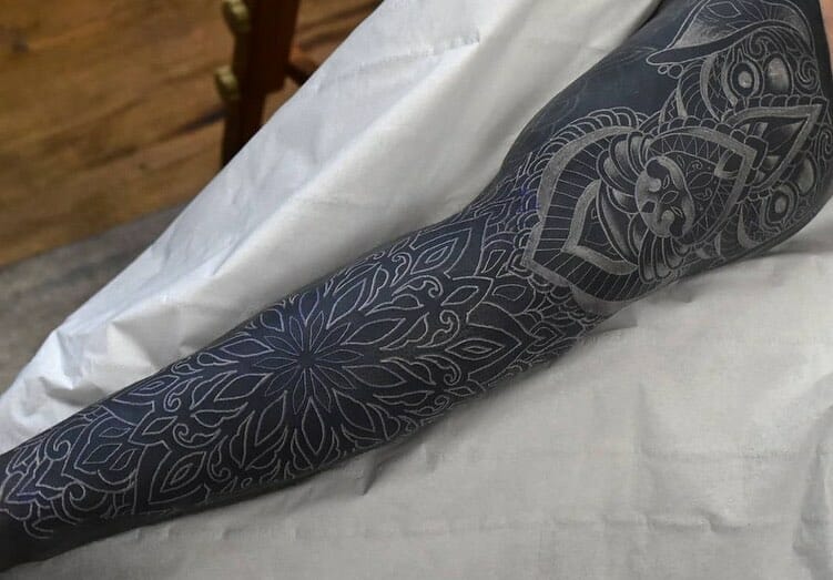 14+ Black Sleeve Tattoo Ideas To Inspire You 12 Black Shaded Sleeve Tattoo
