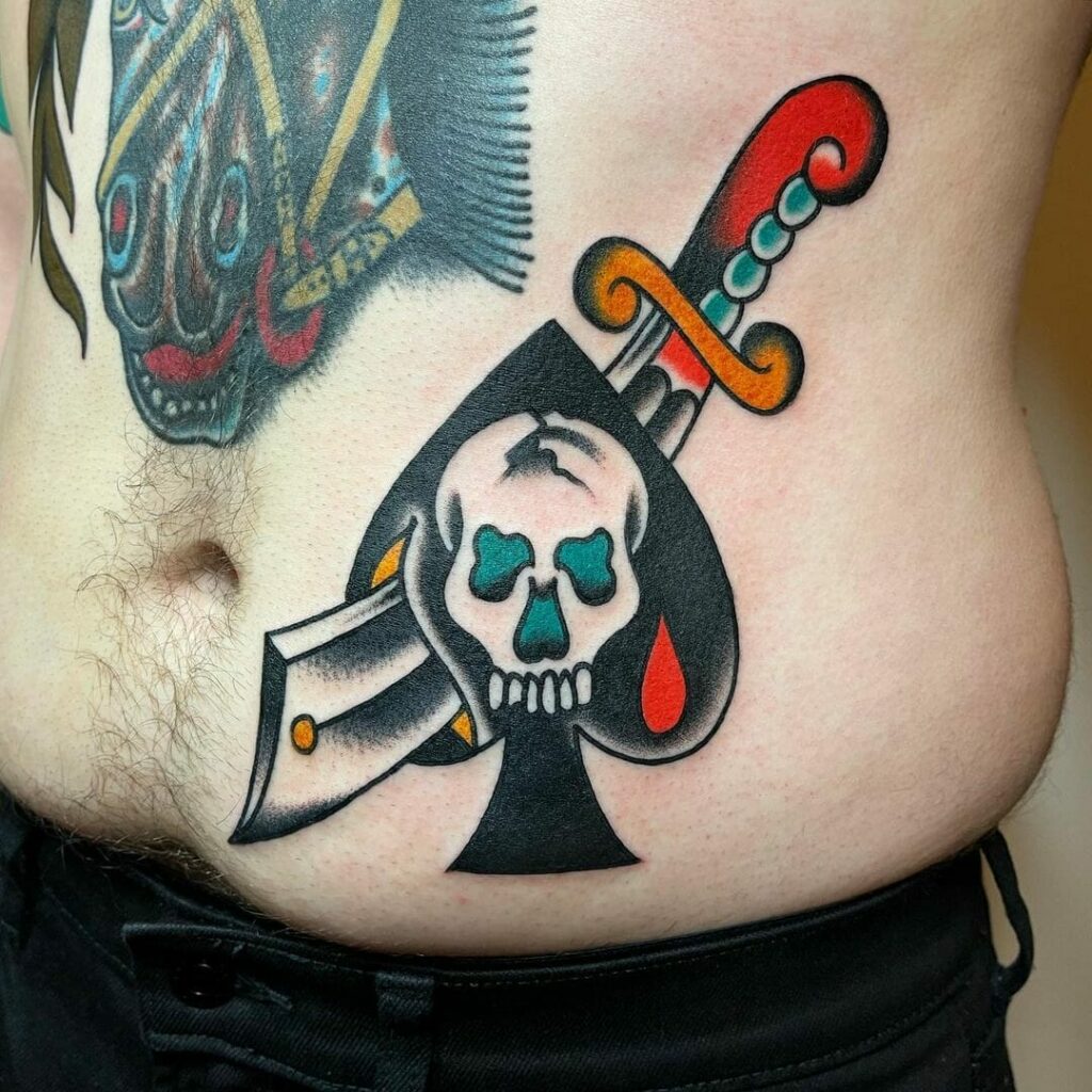 12+ Spade Tattoo Ideas To Inspire You! 11 Black Spade Tattoo With Darker Symbolism
