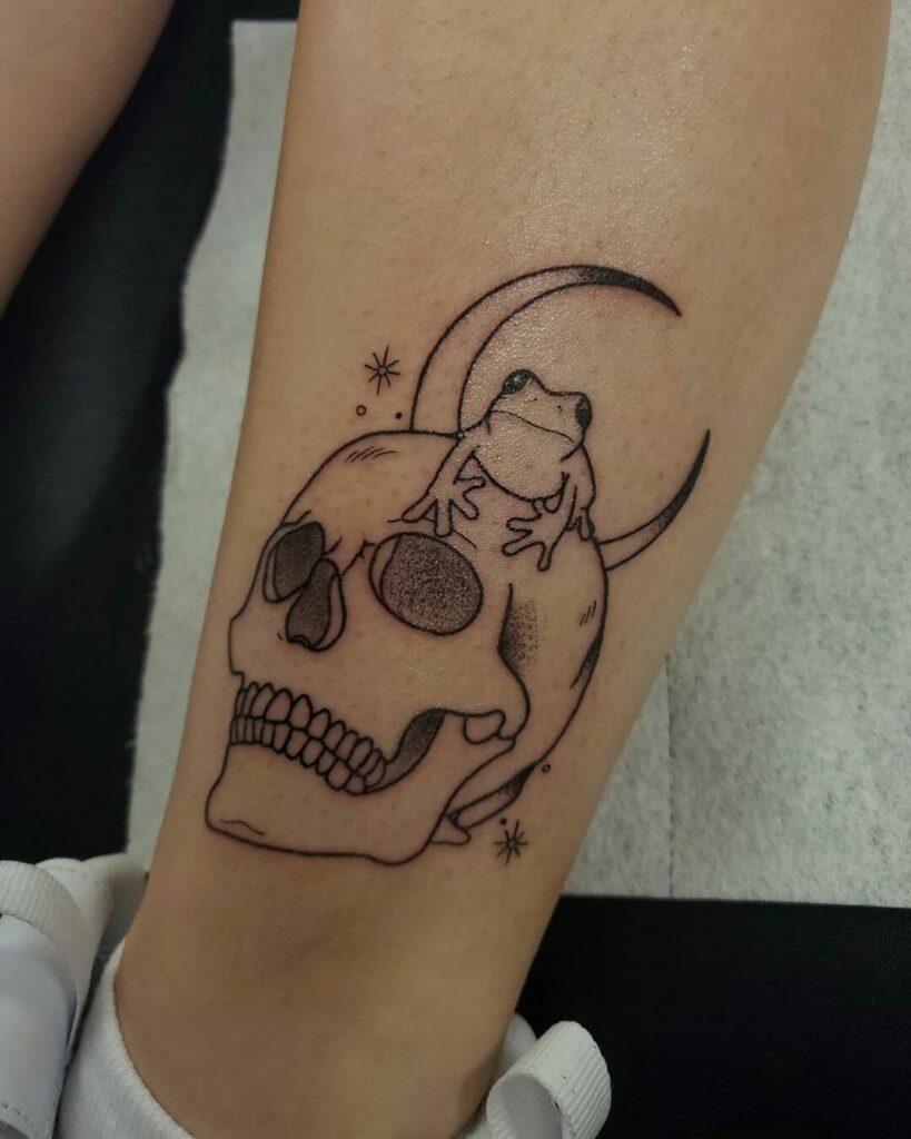 12+ Black Outline Tattoo Ideas To Inspire You! 11 Black Spooky Outline Tattoo