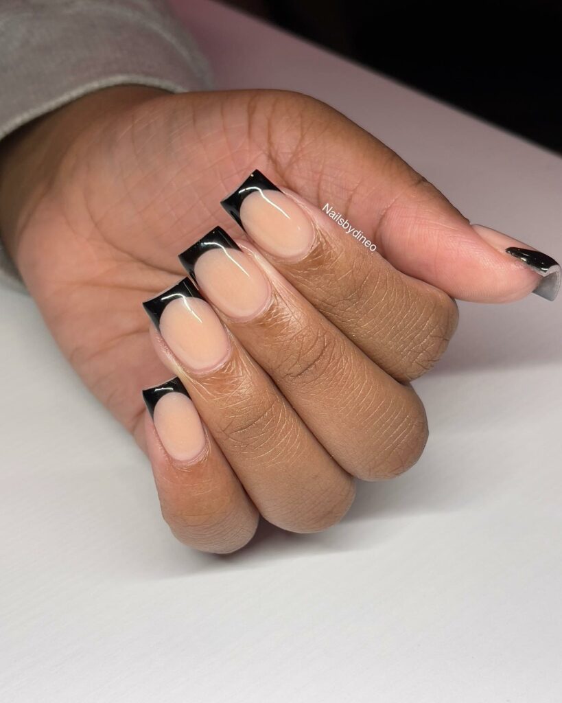 Discover 44 Trendsetting Black Nail Designs for 2024 21 Black Square Tip