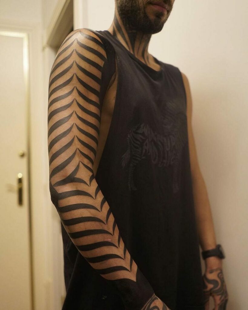 14+ Black Sleeve Tattoo Ideas To Inspire You 22 Black Tiger Stripes Sleeve Tattoo