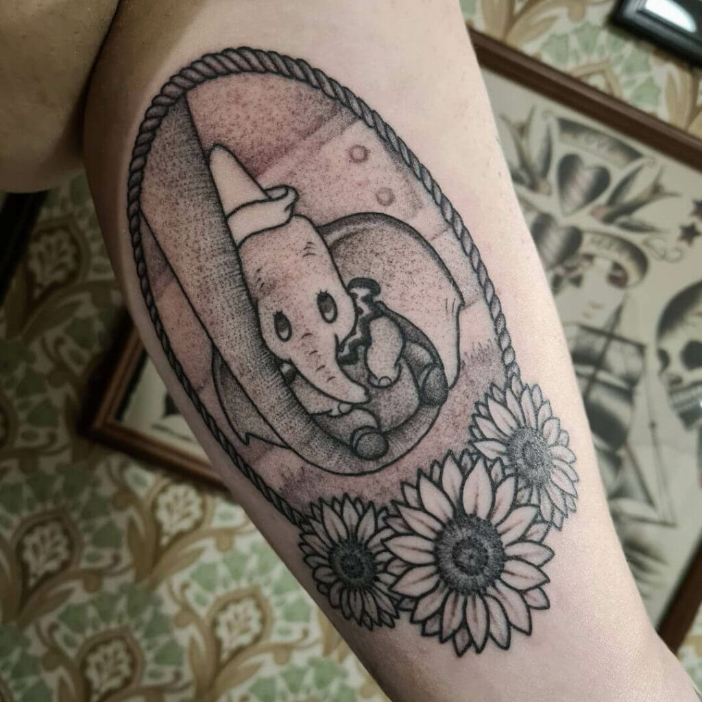 12+ Dumbo Tattoo Ideas To Inspire You! 15 Black & White Dumbo Tattoos