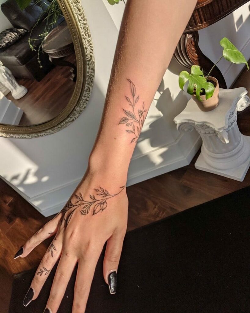 10+ Vine Flower Tattoo Ideas That Will Blow Your Mind! 13 Black & White Vine Tattoo