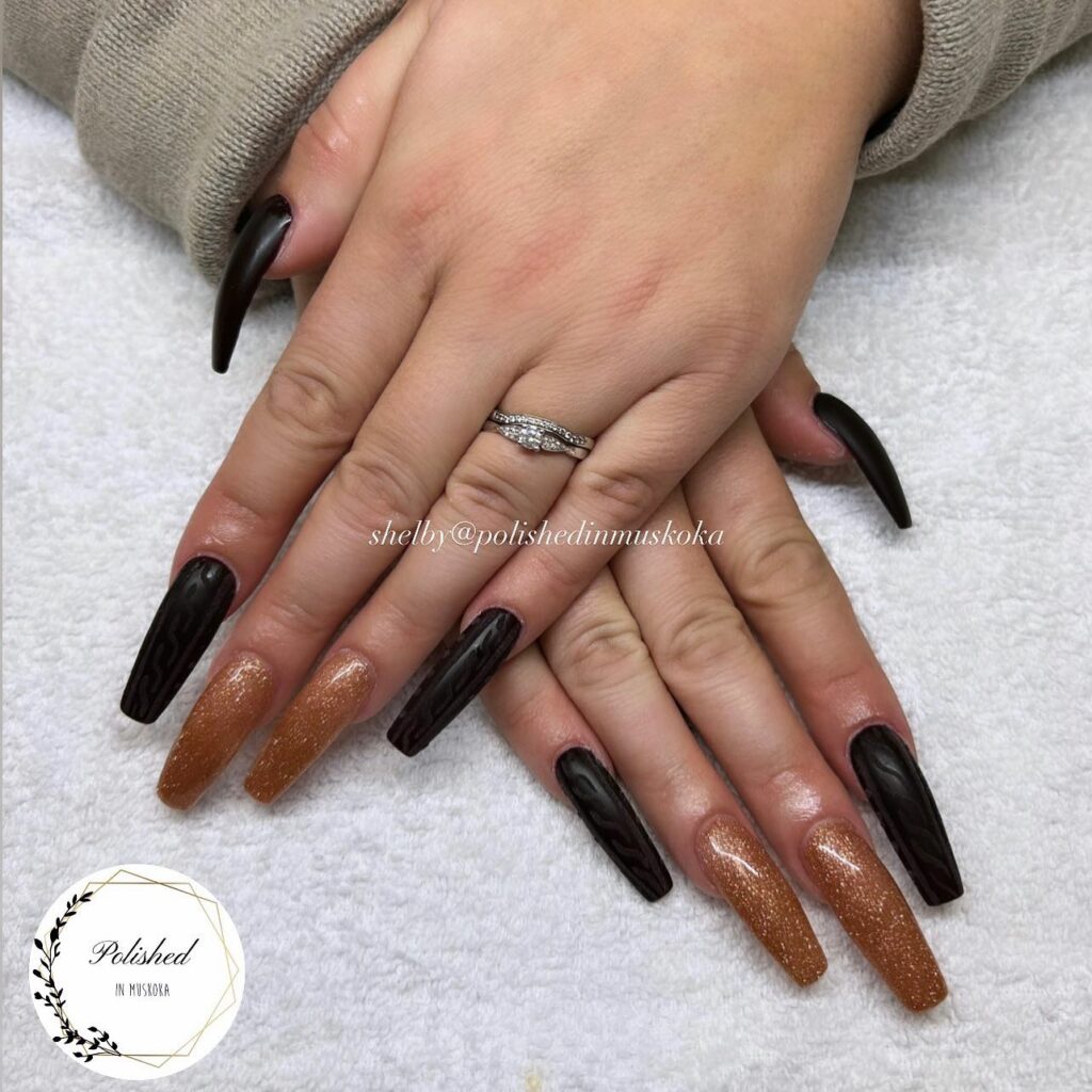 20 Latest Brown Acrylic Nails Ideas To Try In 2024! 25 Black and Brown Acrylic Nails