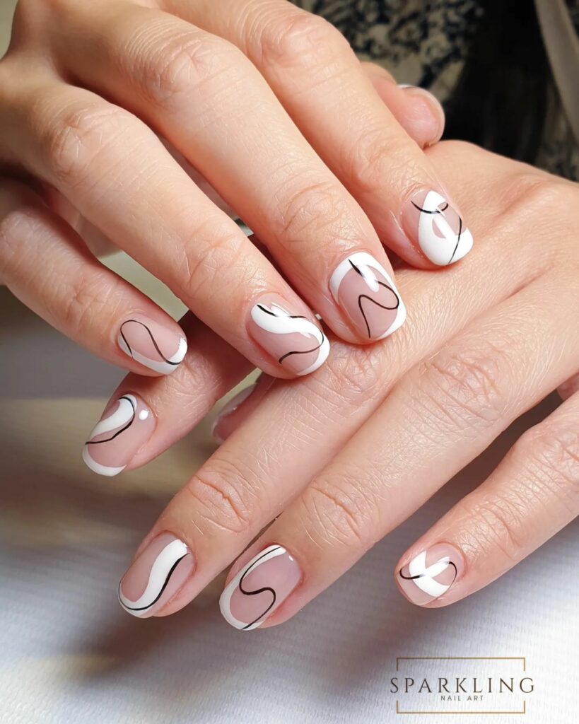 Try Out 40 Simple and Elegant Nail Designs for 2024 41 Black and White Minimalism