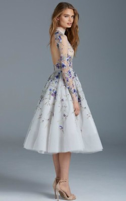 Black Tie Dress Code - What Do I Actually Wear? 29 What to wear to a black tie dance - short blue formal dress with tulle skirt and flower detailing