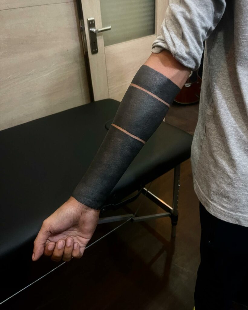 11+ Blackout Tattoo Cover-Ups That Will Blow Your Mind! 17 Blackout Tattoo For Forearm