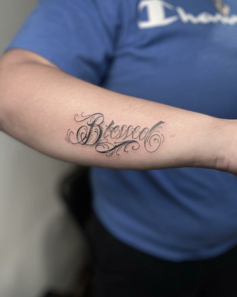 11+ Blessed Forearm Tattoo Ideas That Will Blow Your Mind! 14 Blessed Forearm Tattoos