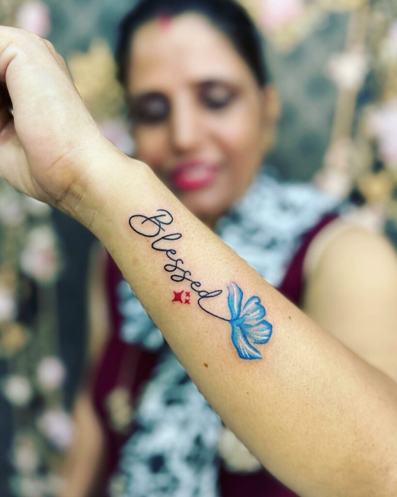 11+ Blessed Forearm Tattoo Ideas That Will Blow Your Mind! 12 Blessed With Flower Tattoo