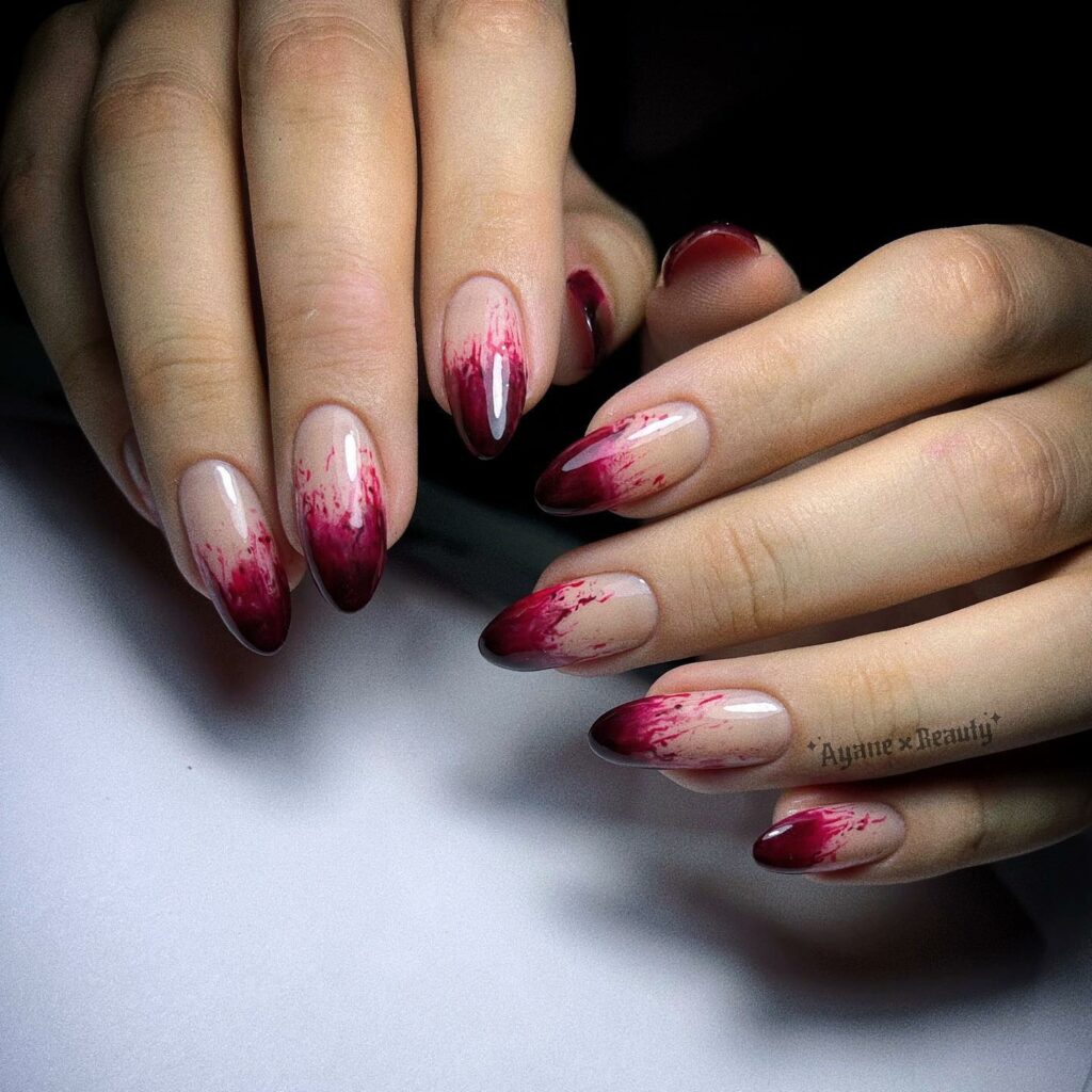 Embrace the Night with 33 Vampire Nail Designs for 2024 24 Blood-Flowing Vampire Nails