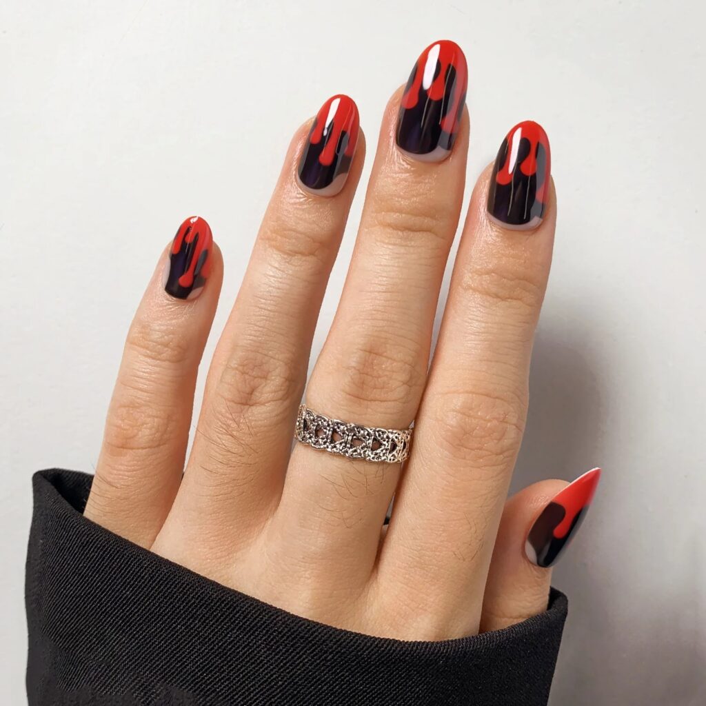 Embrace the Night with 33 Vampire Nail Designs for 2024 19 Blood Nails