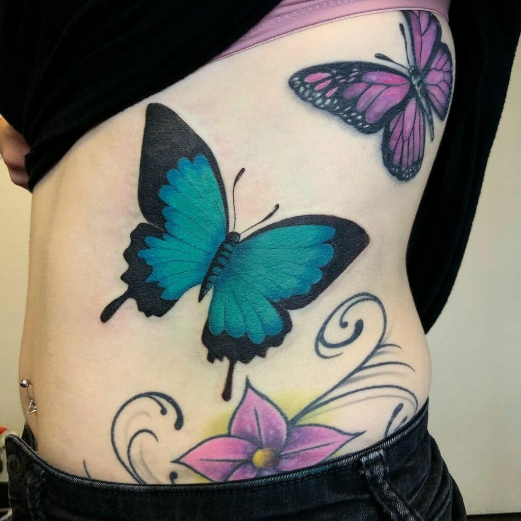 12+ Blue Butterfly Tattoo Ideas To Inspire You! 16 Blue And Purple Butterfly Tattoo