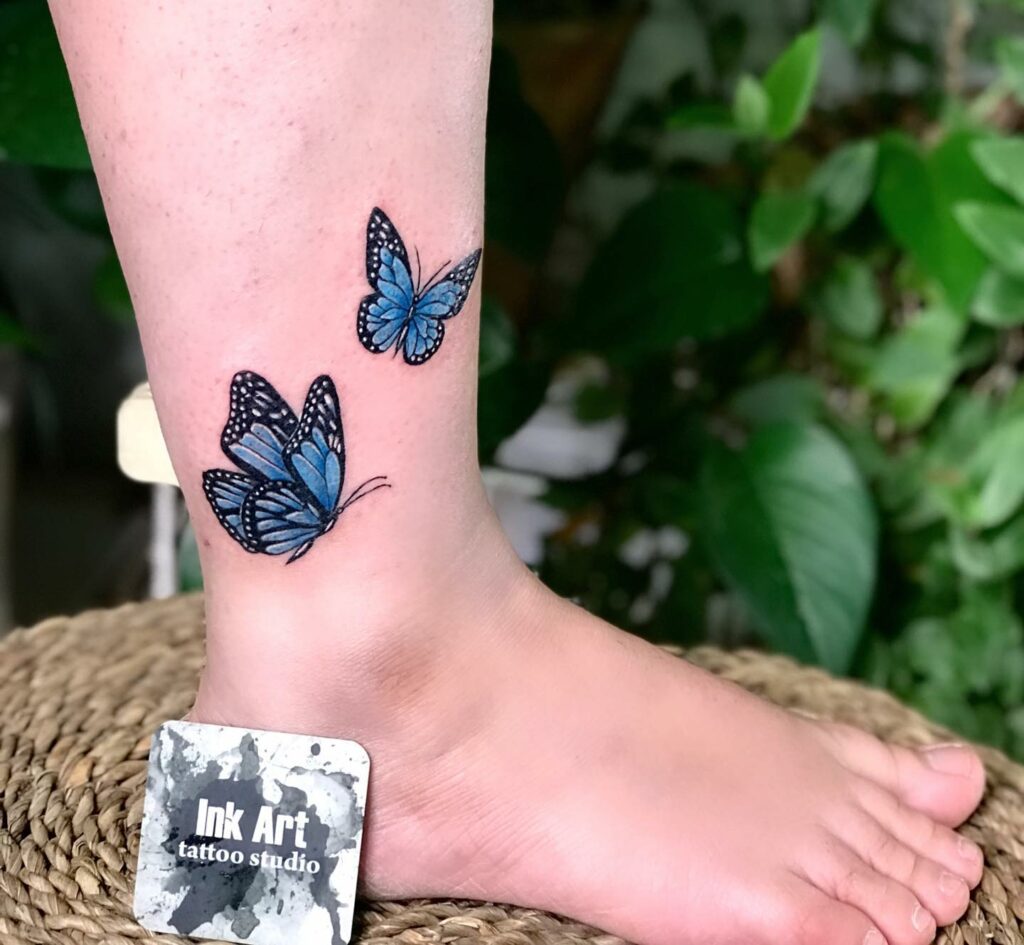 10+ Sunflower And Butterfly Tattoo Ideas That Will Blow Your Mind! 15 Blue Butterfly Tattoo