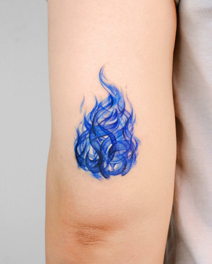 12+ Fire Flame Tattoo Ideas That Will Blow Your Mind! 12 Blue Flames Tattoo