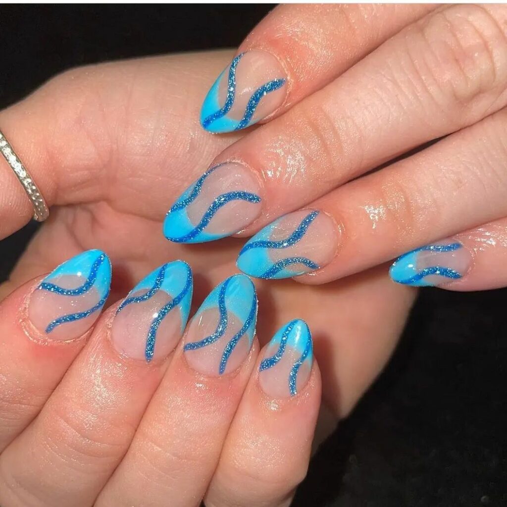 30 Blue French Tip Nail Ideas To Try In 2024! 26 Blue French tip nails