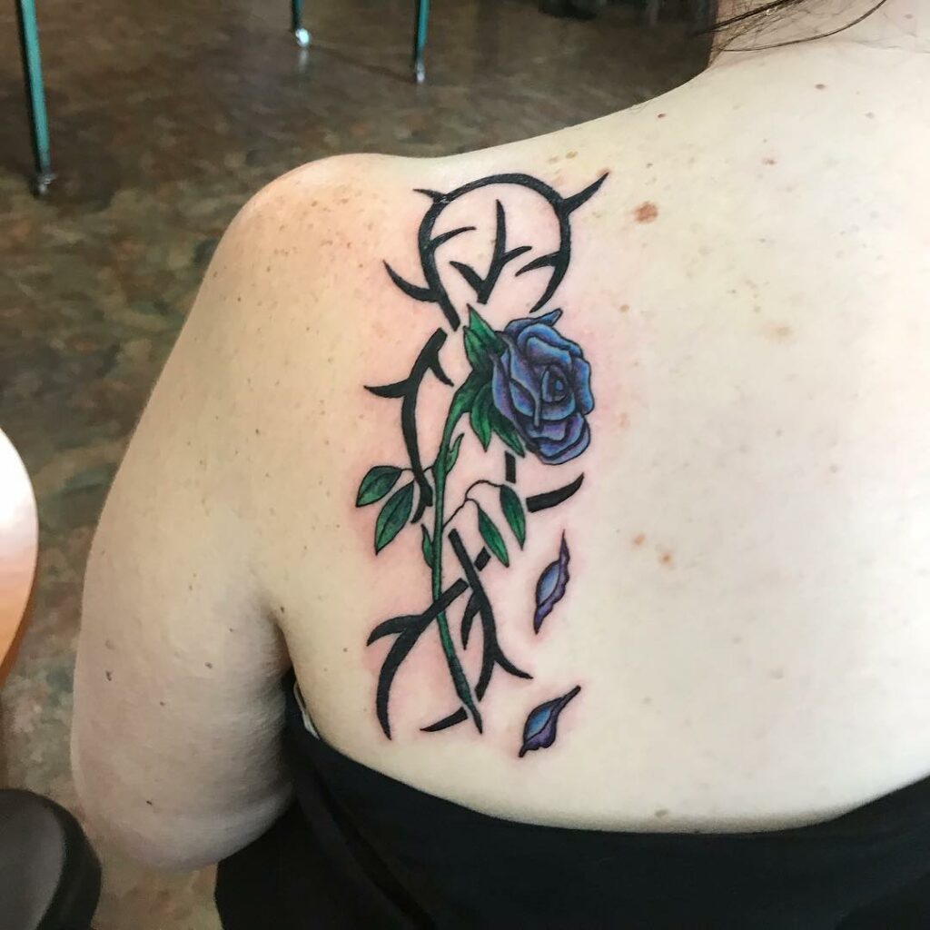 11+ Tribal Rose Tattoo Ideas You Have To See To Believe! 20 Blue Rose Tribal Tattoo