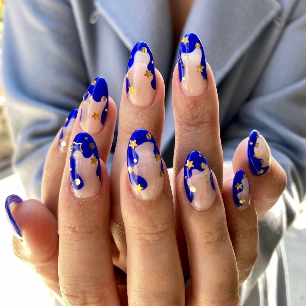 Mesmerizing Galaxy Nail Designs to Try in 2024 π 52 Blue Star Galaxy Nails