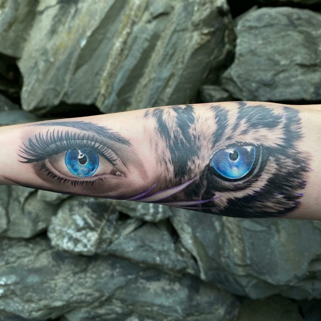 11+ Forearm Tiger Tattoo Ideas That Will Blow Your Mind! 11 Blue Tiger Tattoo