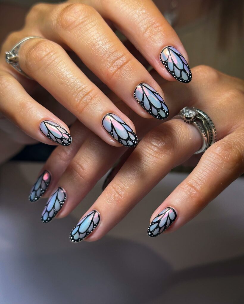 50 Latest Butterfly Nail Designs To try In 2024! 11 Soft Pastel Wingged Butterfly Nails