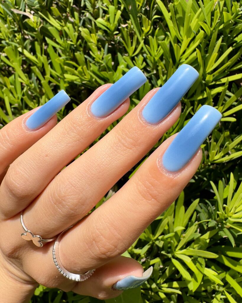 34 Latest Blue Acrylic Nail Designs To Try in 2024 22 Soft Blush Blue Acrylic Nails