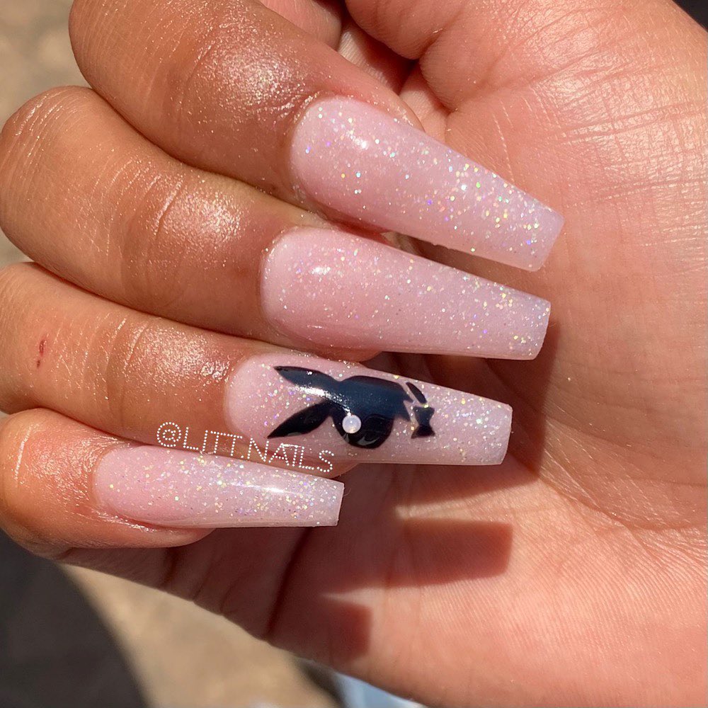 28 Stunning Playboy Nail Designs for 2024 10 Soft Blush Pink Playboy Nails