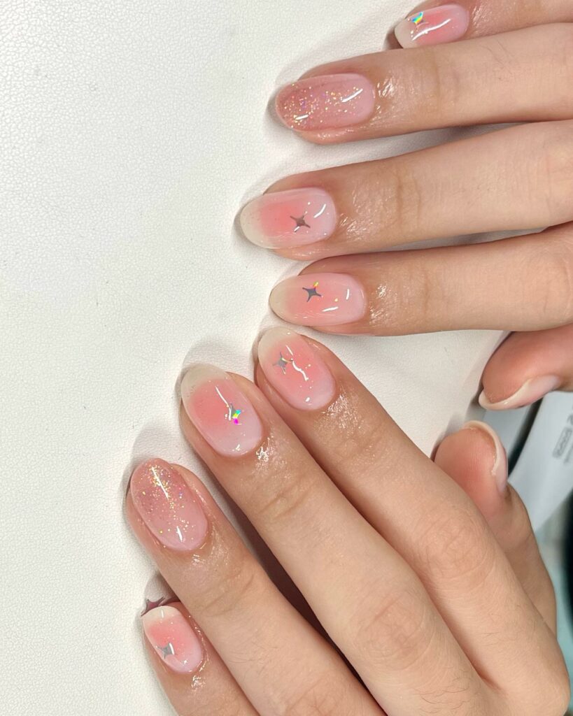 40 Latest Nude Pink Nail Ideas To Try In 2024! 36 Blush Star Nude Pink Nails