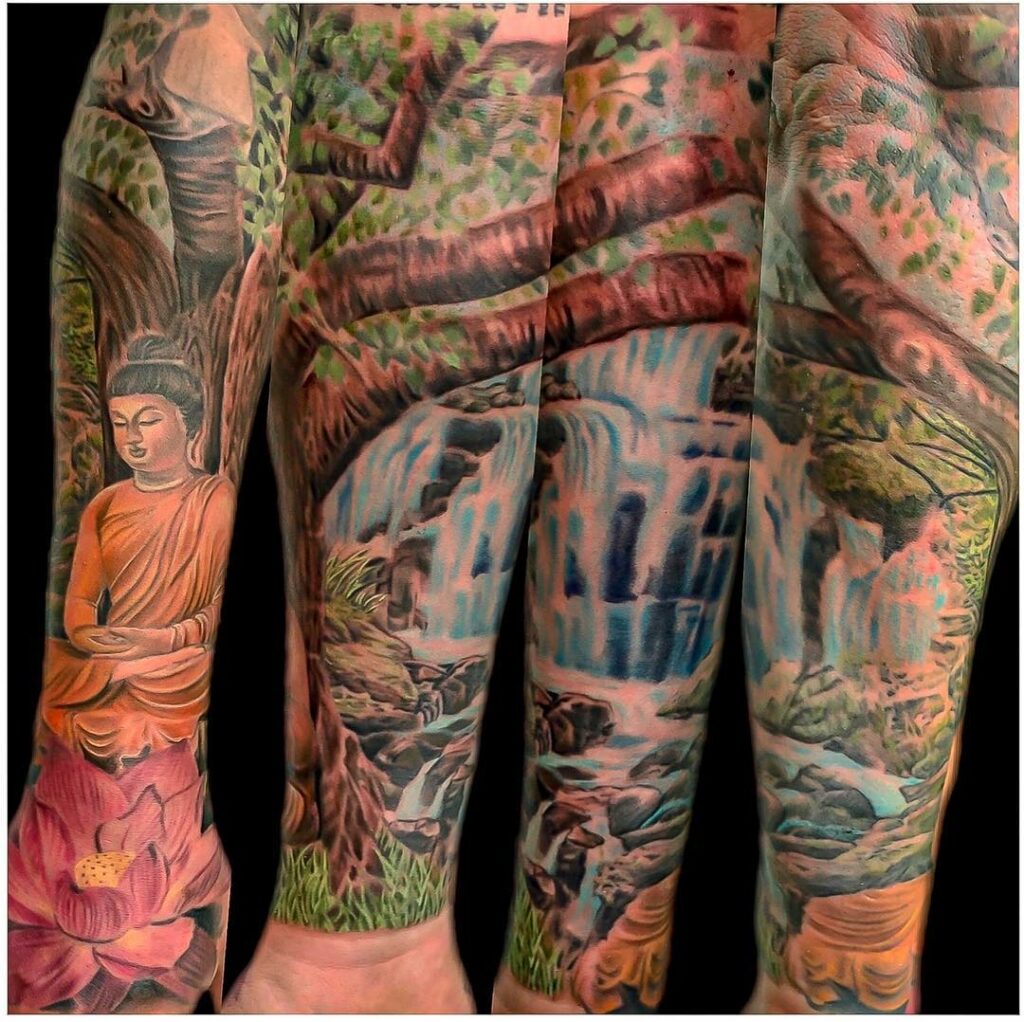12+ Bohdi Tree Tattoo Ideas To Inspire You! 16 Bodhi Tree Sleeve Tattoo