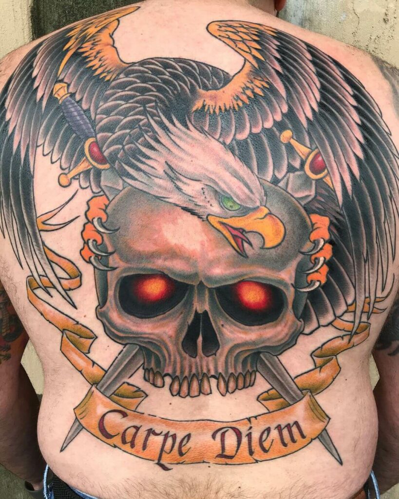 11+ Eagle Skull Tattoo Ideas That Will Blow Your Mind! 16 Body Art Eagle Holding Skull Tattoo