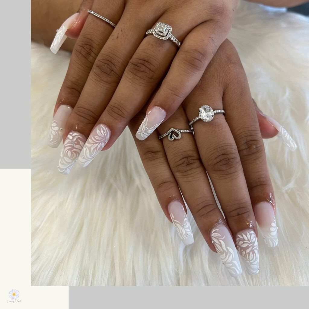 Find Your Style with 30 Daisy Nail Designs for 2024 26 Boho Daisy nails