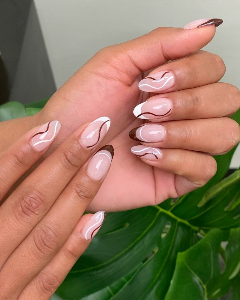 Try in 2024: 39 Latest Short Almond Nail Designs 19 Bold Abstract