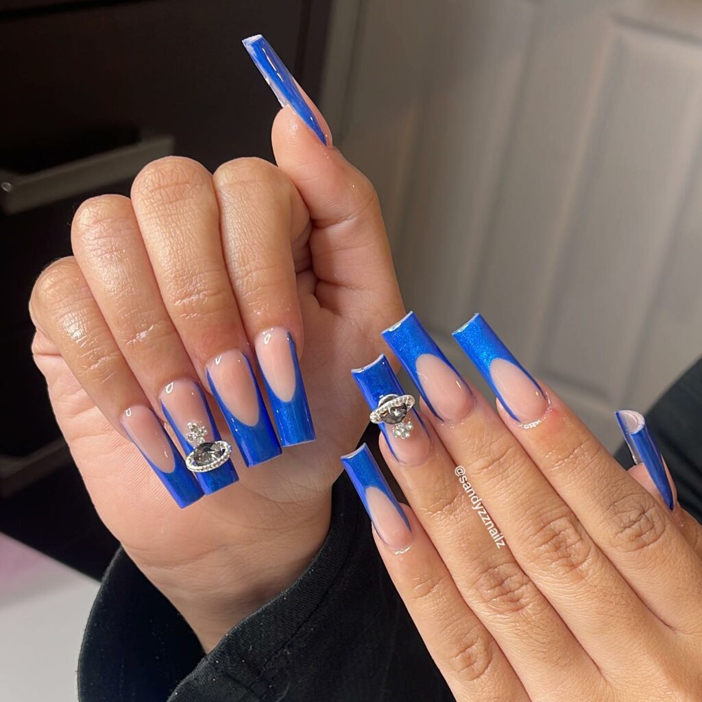 34 Latest Blue Acrylic Nail Designs To Try in 2024 18 Bold Electric Blue Acrylic Nails