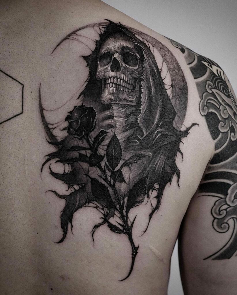 10+ Grim Reaper Tattoo Drawing Ideas That Will Blow Your Mind! 11 Bold Grim Reaper Tattoo
