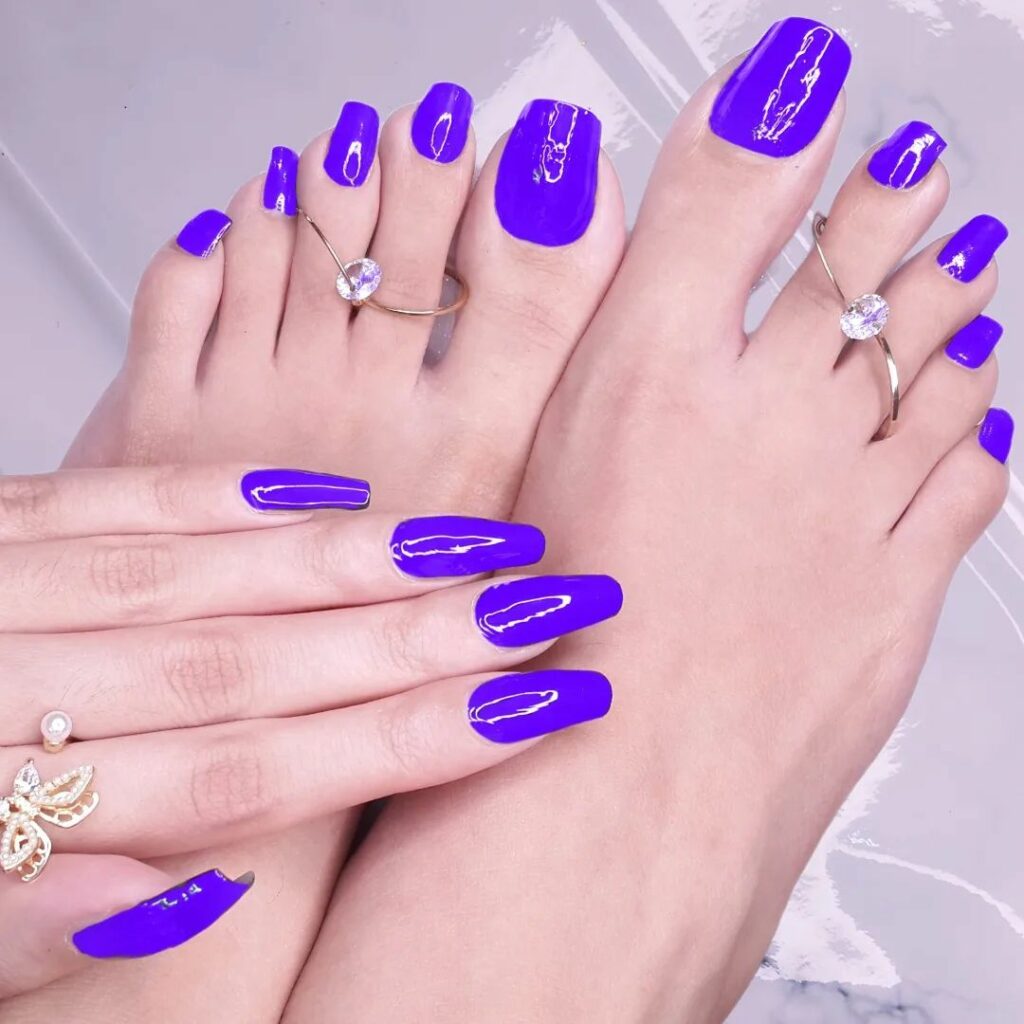 25 Latest Purple Pedicure Designs to Try In 2024! 26 Empowering Bold Statement in Purple Pedicure